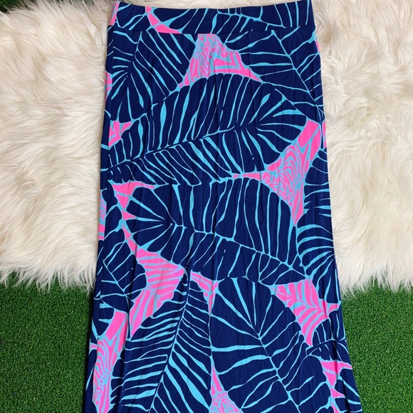 Lilly Pulitzer Maxi Skirt Palm Leaf Zebra Print - Picture 8 of 8